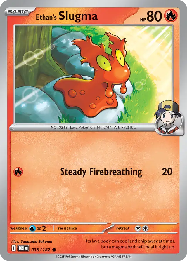 Ethan's Slugma Pokemon card from Destined Rivals