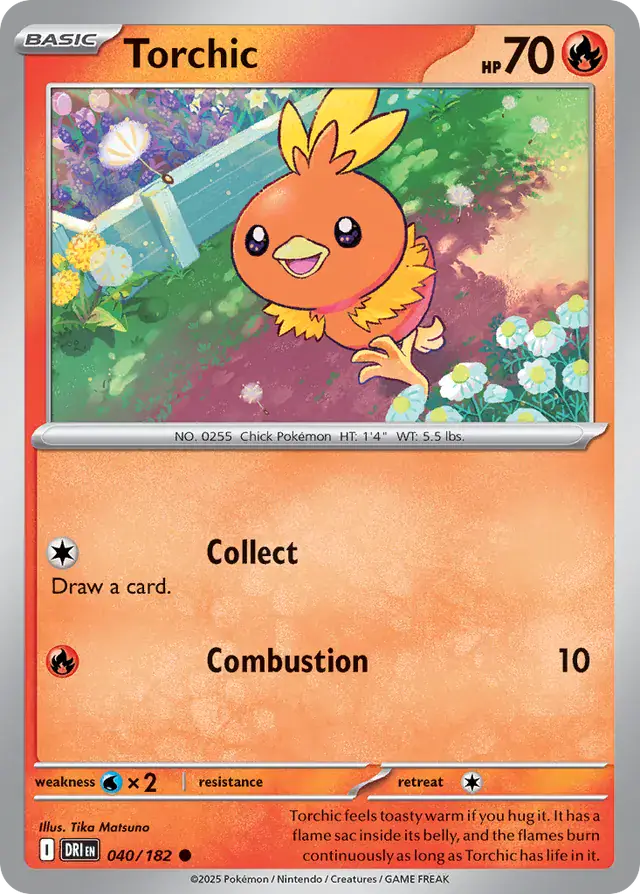 Torchic Pokemon card from Destined Rivals