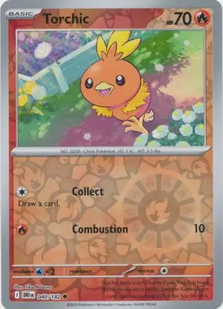 Torchic Reverse Holo Pokemon card from Destined Rivals