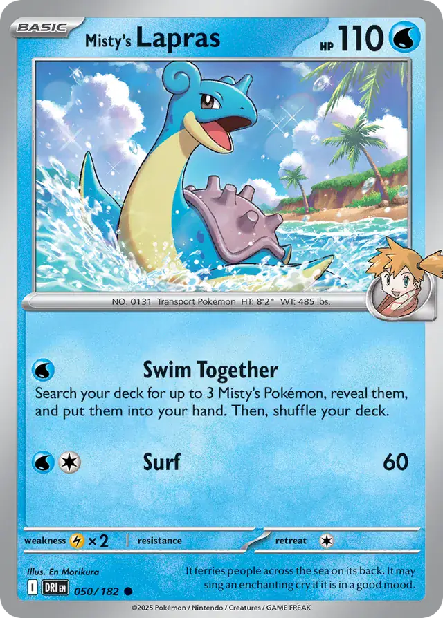 Misty's Lapras Pokemon card from Destined Rivals