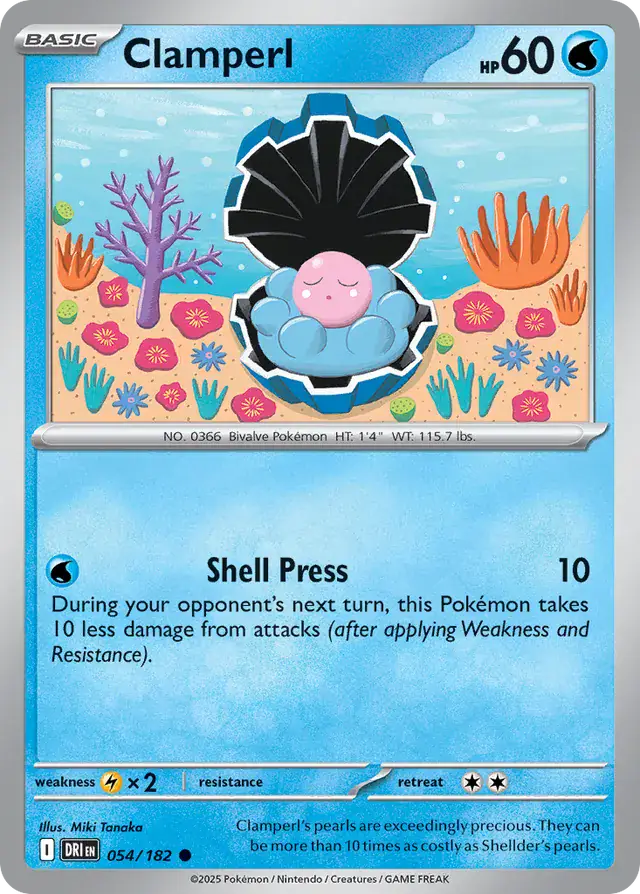 Clamperl Pokemon card from Destined Rivals