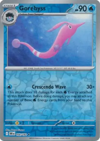 Gorebyss Reverse Holo Pokemon card from Destined Rivals