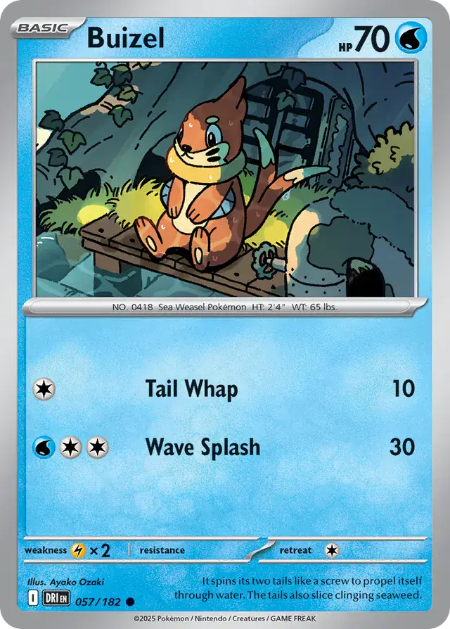 Buizel Pokemon card from Destined Rivals