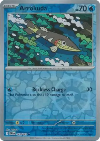 Arrokuda Reverse Holo Pokemon card from Destined Rivals