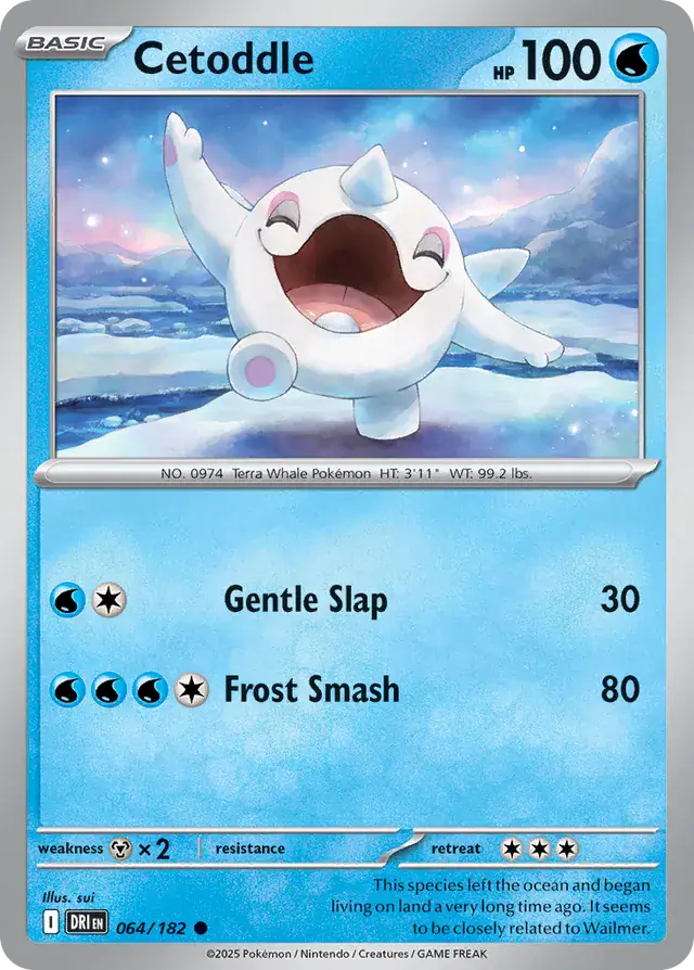 Cetoddle Pokemon card from Destined Rivals