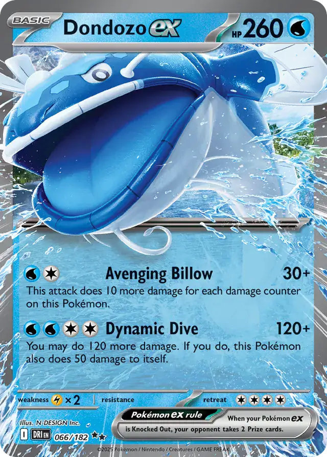 Dondozo Pokemon card from Destined Rivals