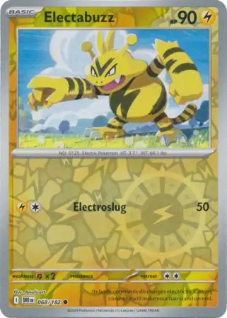 Electabuzz Reverse Holo Pokemon card from Destined Rivals
