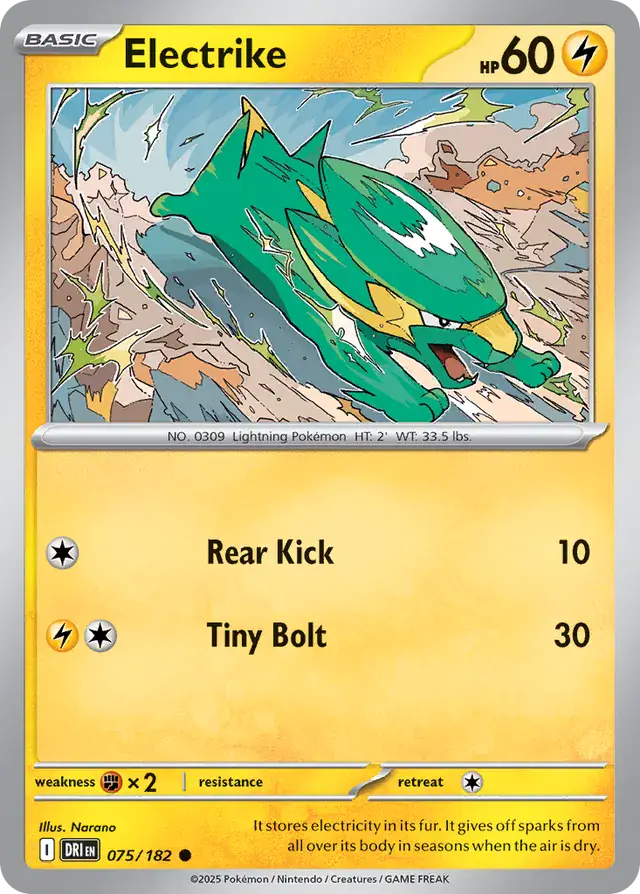 Electrike Pokemon card from Destined Rivals