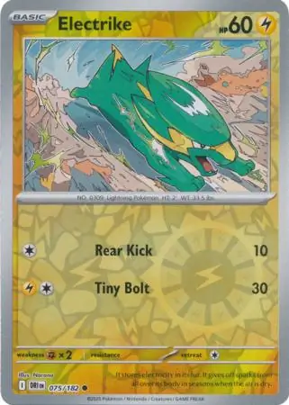 Electrike Reverse Holo Pokemon card from Destined Rivals