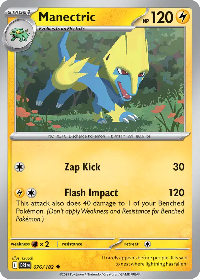 Manectric Pokemon card from Destined Rivals