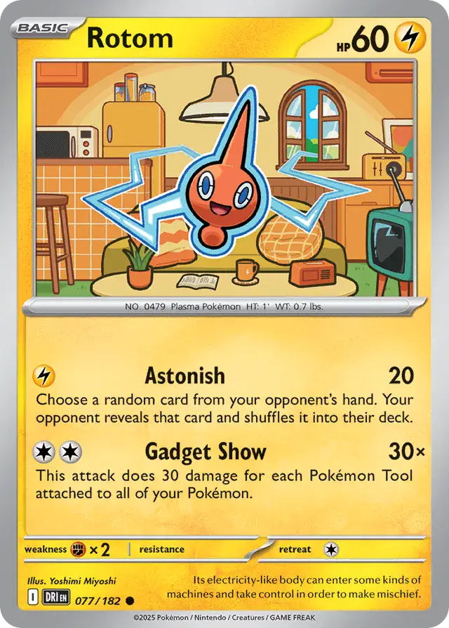Rotom Pokemon card from Destined Rivals