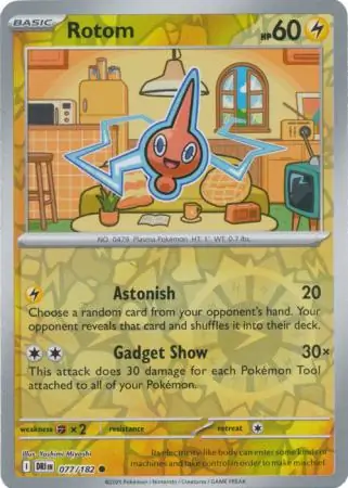 Rotom Reverse Holo Pokemon card from Destined Rivals