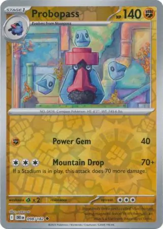 Probopass Reverse Holo Pokemon card from Destined Rivals