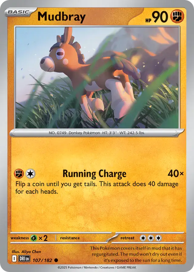Mudbray Pokemon card from Destined Rivals