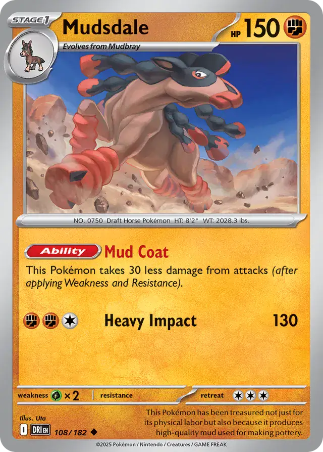 Mudsdale Pokemon card from Destined Rivals