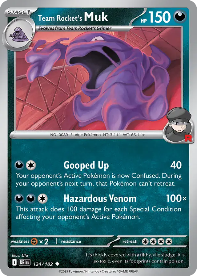 Team Rocket's Muk Pokemon card from Destined Rivals
