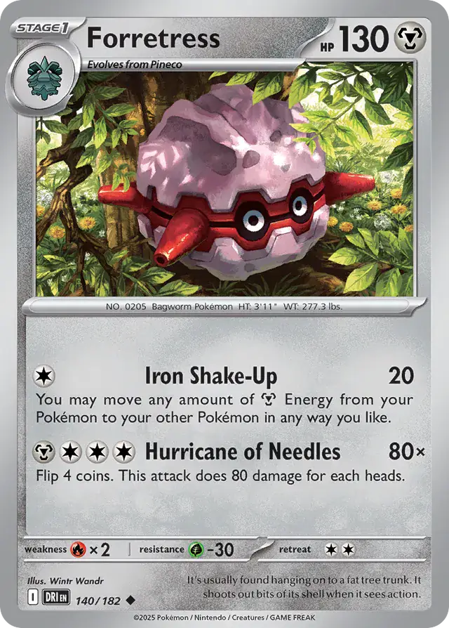 Forretress Pokemon card from Destined Rivals