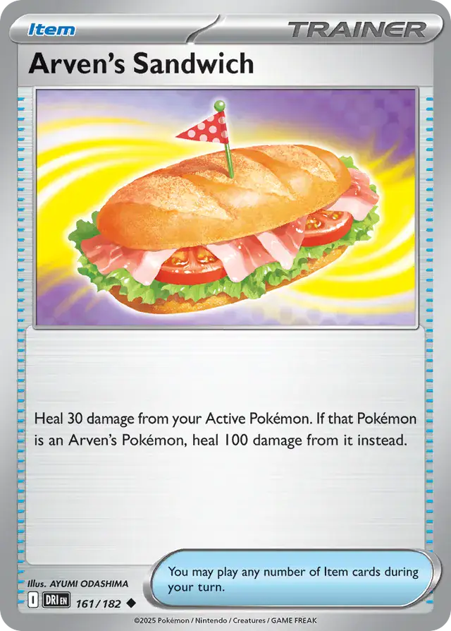 Arven's Sandwich Pokemon card from Destined Rivals