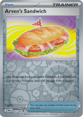 Arven's Sandwich Reverse Holo Pokemon card from Destined Rivals