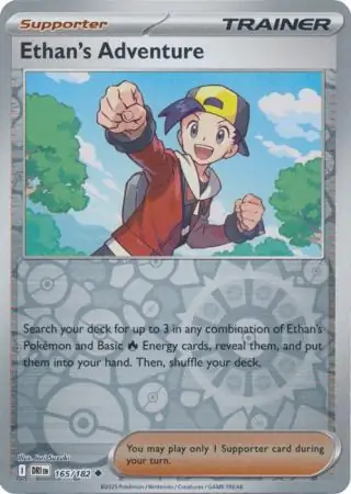 Ethan's Adventure Reverse Holo Pokemon card from Destined Rivals
