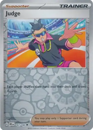 Judge Reverse Holo Pokemon card from Destined Rivals