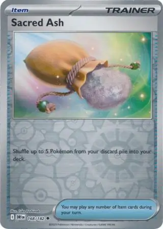 Sacred Ash Reverse Holo Pokemon card from Destined Rivals