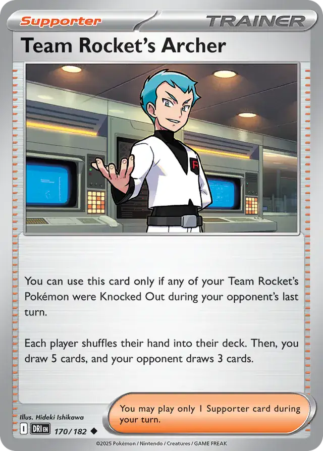 Team Rocket's Archer Pokemon card from Destined Rivals
