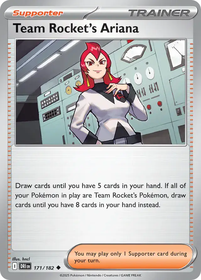 Team Rocket's Ariana Pokemon card from Destined Rivals