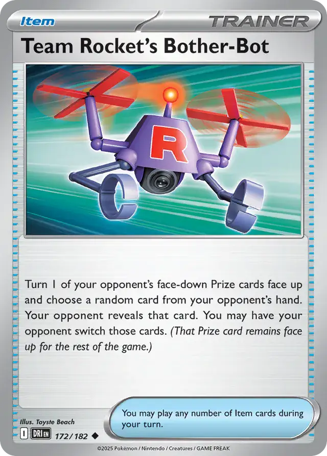 Team Rocket's Bother-Bot Pokemon card from Destined Rivals