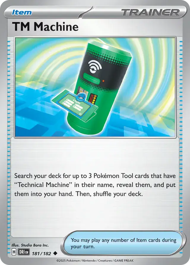 TM Machine Pokemon card from Destined Rivals
