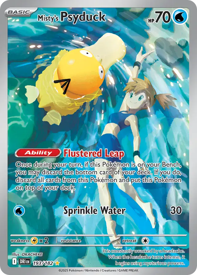 Misty's Psyduck Pokemon card from Destined Rivals