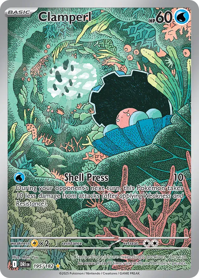 Clamperl Pokemon card from Destined Rivals