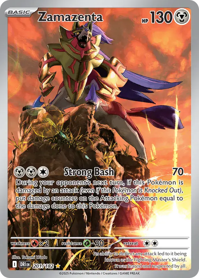 Zamazenta Pokemon card from Destined Rivals
