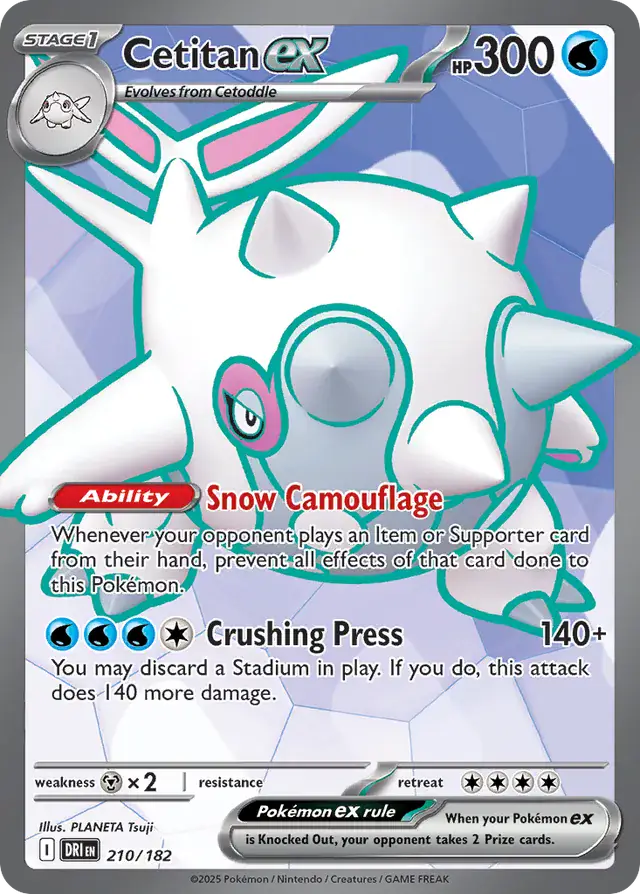 Cetitan Pokemon card from Destined Rivals