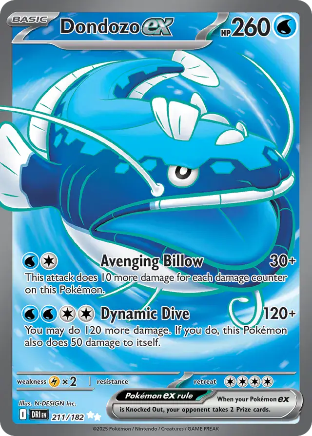 Dondozo Pokemon card from Destined Rivals