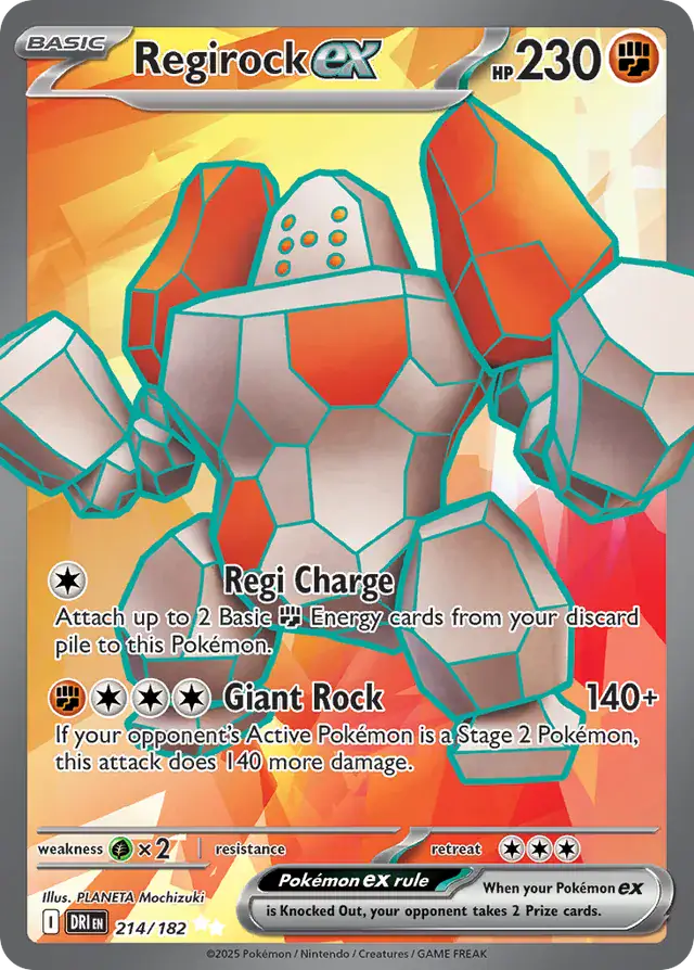 Regirock Pokemon card from Destined Rivals