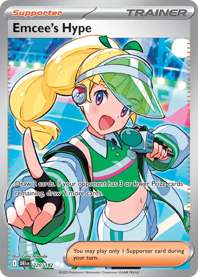 Emcee's Hype Pokemon card from Destined Rivals