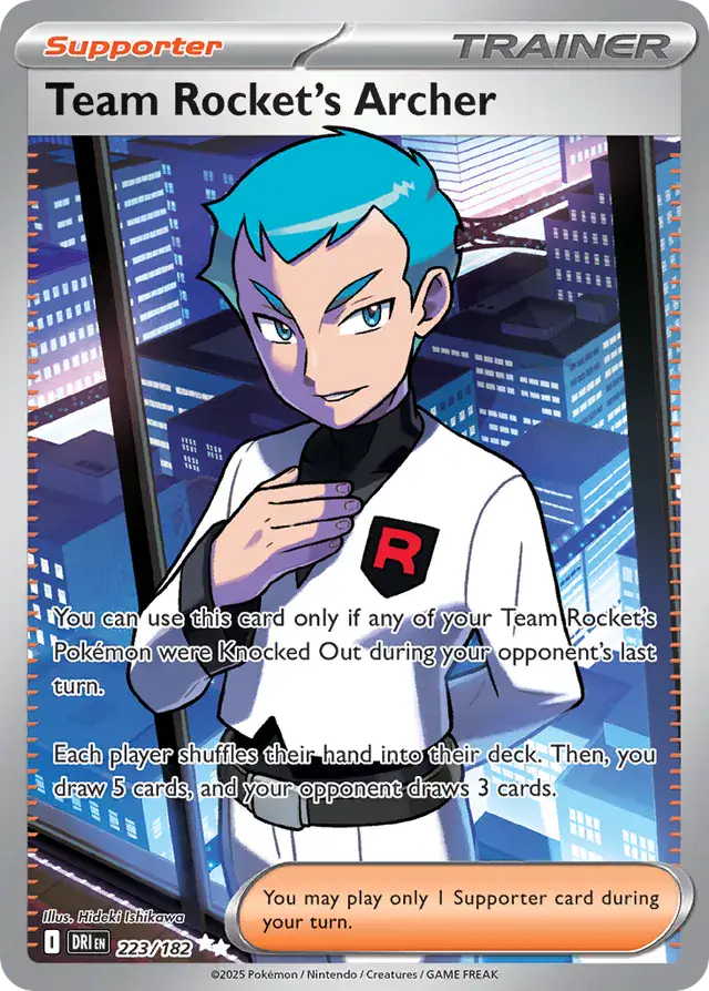 Team Rocket's Archer Pokemon card from Destined Rivals