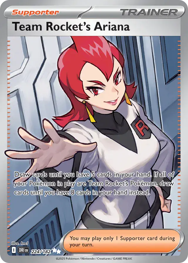 Team Rocket's Ariana Pokemon card from Destined Rivals