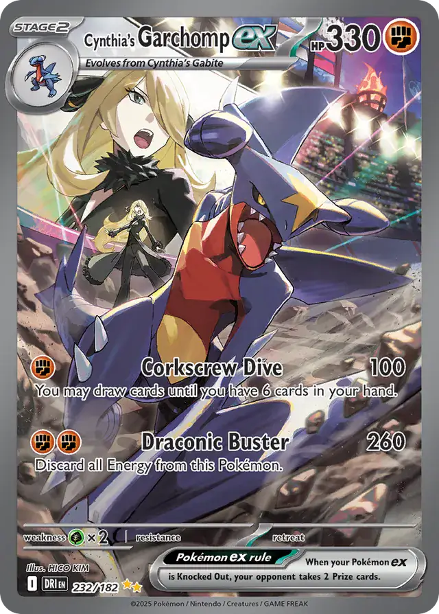 Cynthia's Garchomp Pokemon card from Destined Rivals