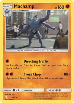 Machamp Pokemon card from Detective Pikachu