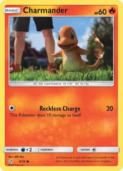 Charmander Pokemon card from Detective Pikachu