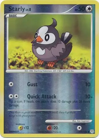 Starly Reverse Holo Pokemon card from Diamond & Pearl