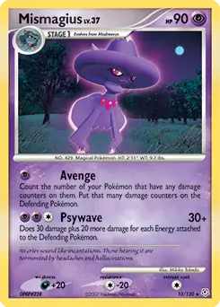 Mismagius Holo Pokemon card from Diamond & Pearl