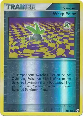 Warp Point Reverse Holo Pokemon card from Diamond & Pearl