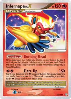 Infernape Lv.X Pokemon card from Diamond & Pearl