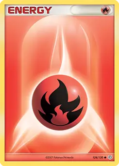 Fire Energy Reverse Holo Pokemon card from Diamond & Pearl