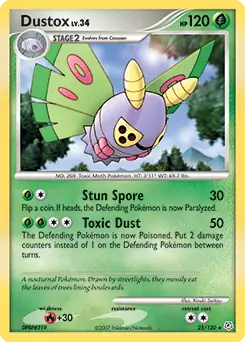 Dustox Pokemon card from Diamond & Pearl