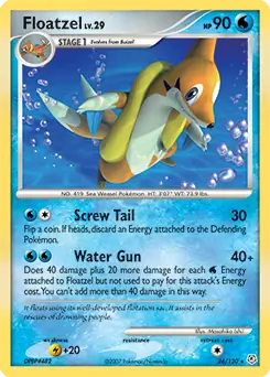 Floatzel Pokemon card from Diamond & Pearl