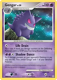 Gengar Pokemon card from Diamond & Pearl